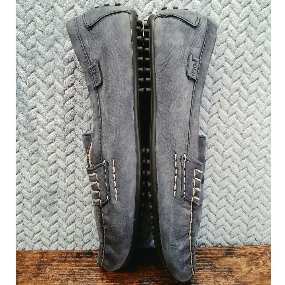 Polo Ralph Lauren Wes-SO-DRV Navy Blue Leather Driving Loafers Mens 9.5D - Picture 4 of 12